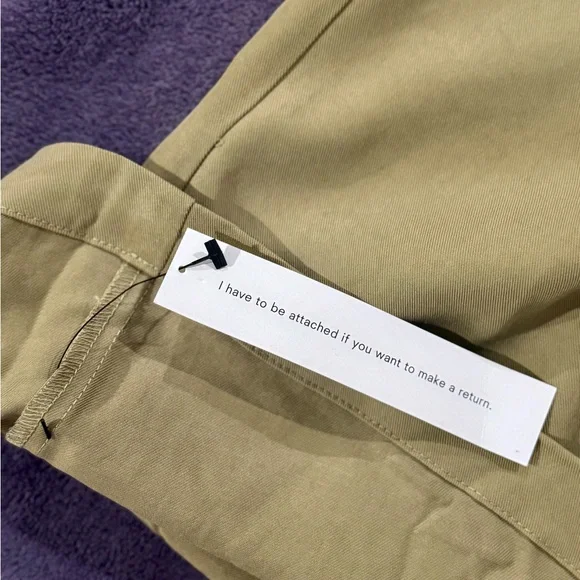 Reformation Olive Twill  Wide Leg Pants - Picture 6 of 7